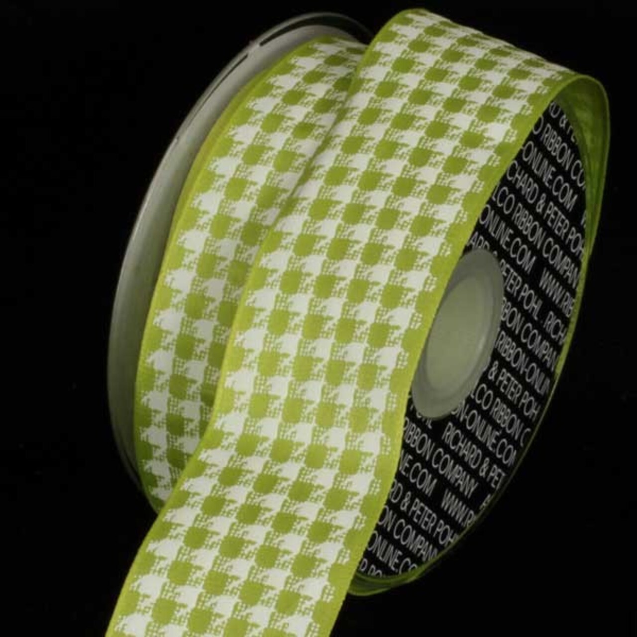 The Ribbon People Green and White Gingham Wired Craft Ribbon 1.5" x 27 Yards